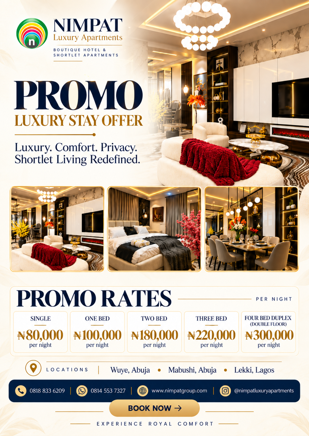 Nimpat Luxury Apartments promotional offer