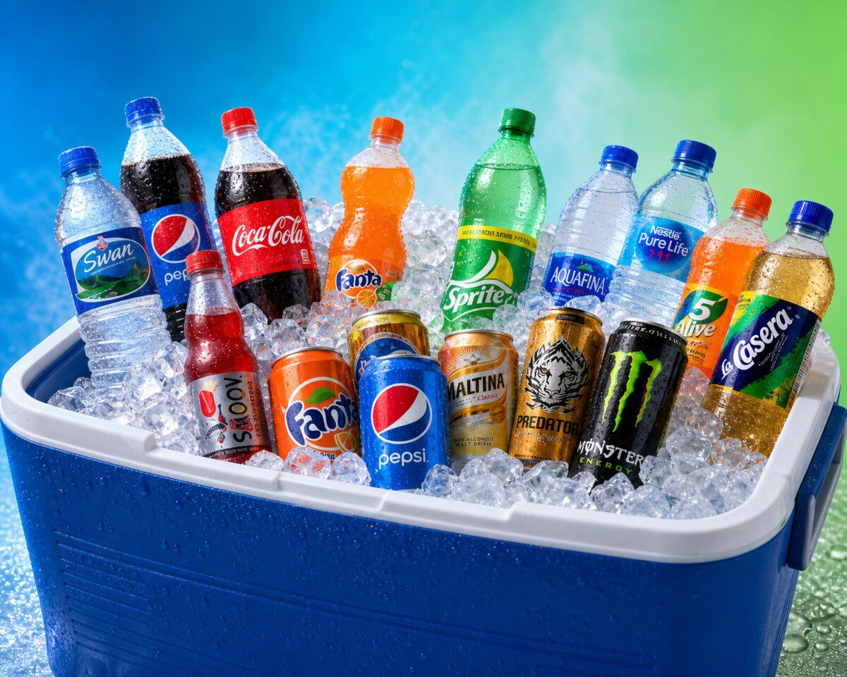 Water, Drinks and Wines cooler selection